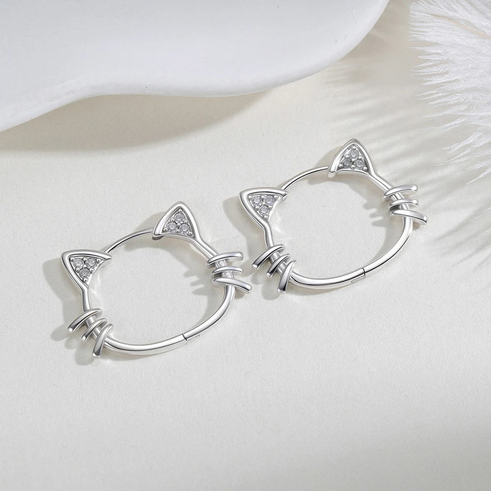 Playful Silver Hoops Earrings Margot