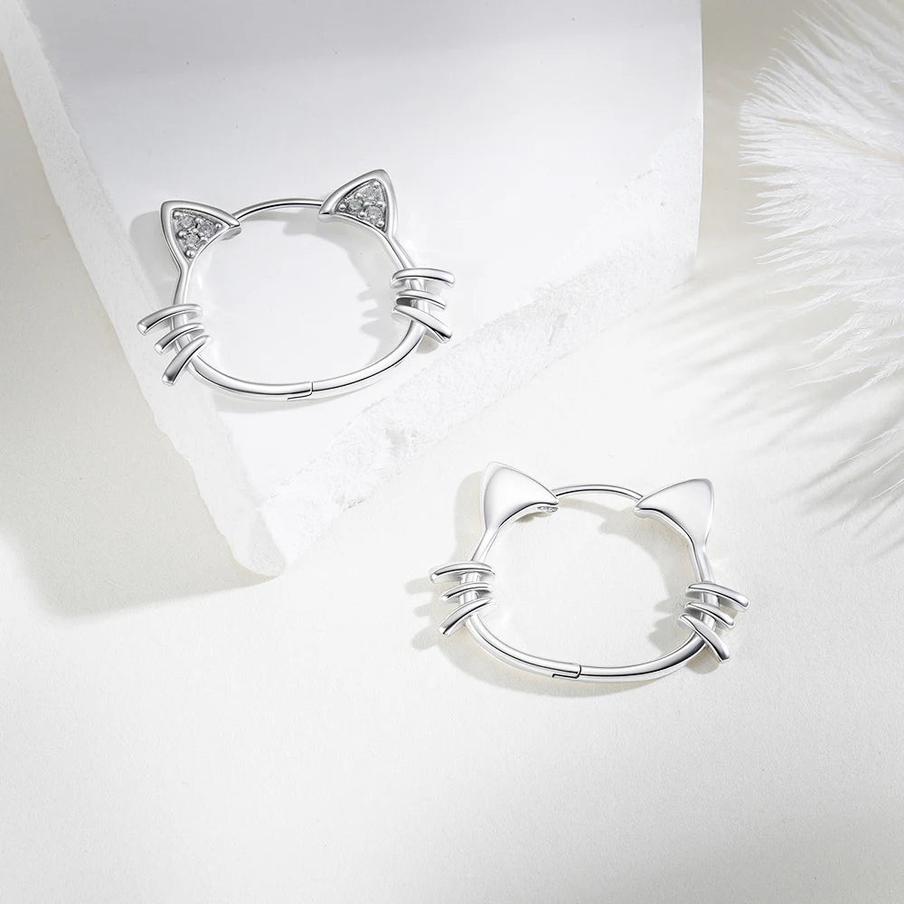 Playful Silver Hoops Earrings Margot