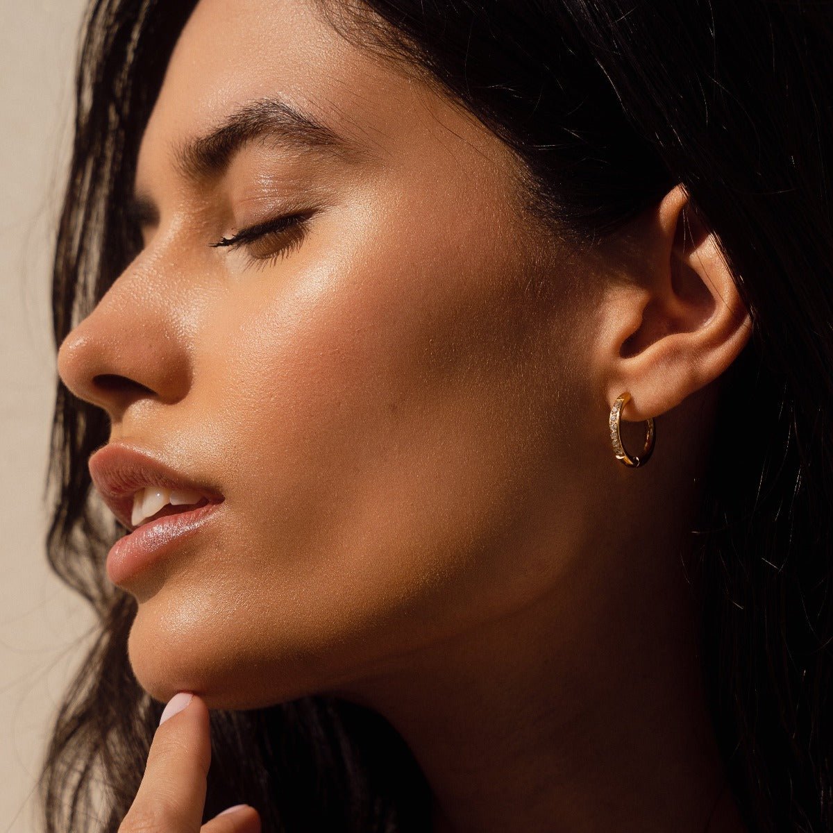Polished Gold Hoop Earrings Margot