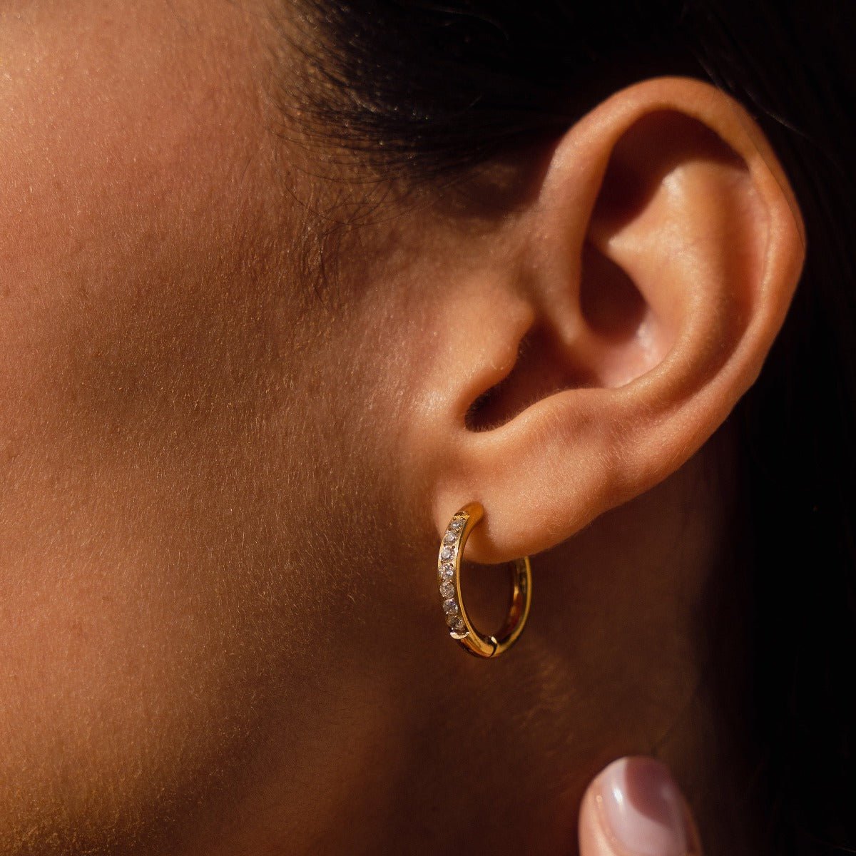 Polished Gold Hoop Earrings Margot