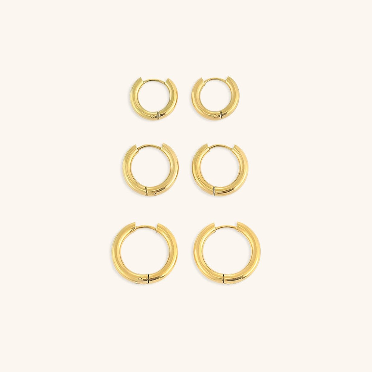 Polished Trio Hoop Earrings Margot