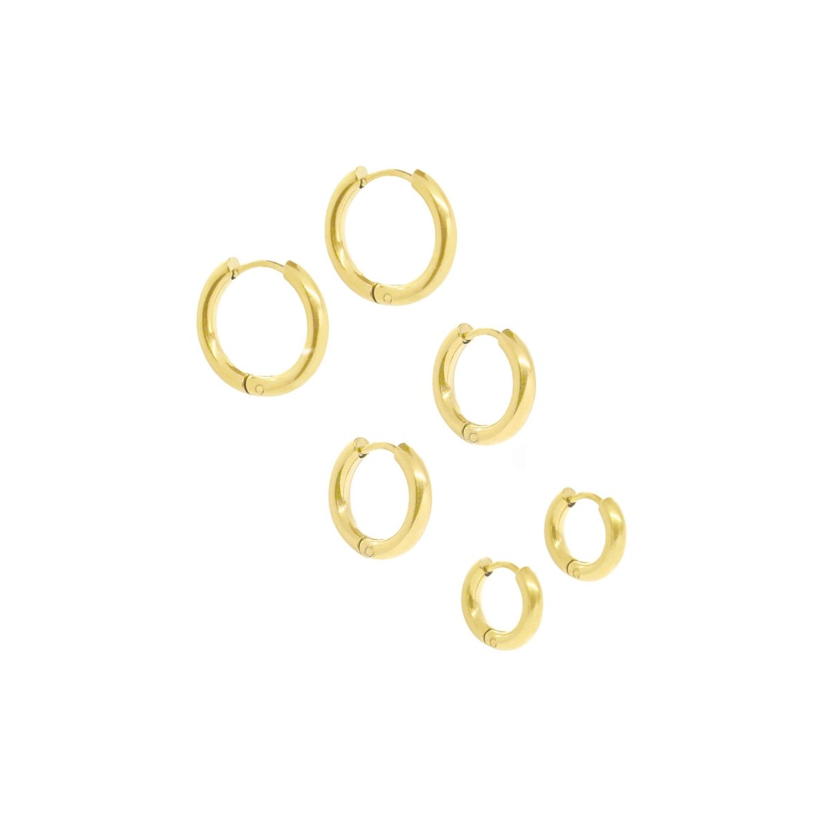 Polished Trio Hoop Earrings Margot