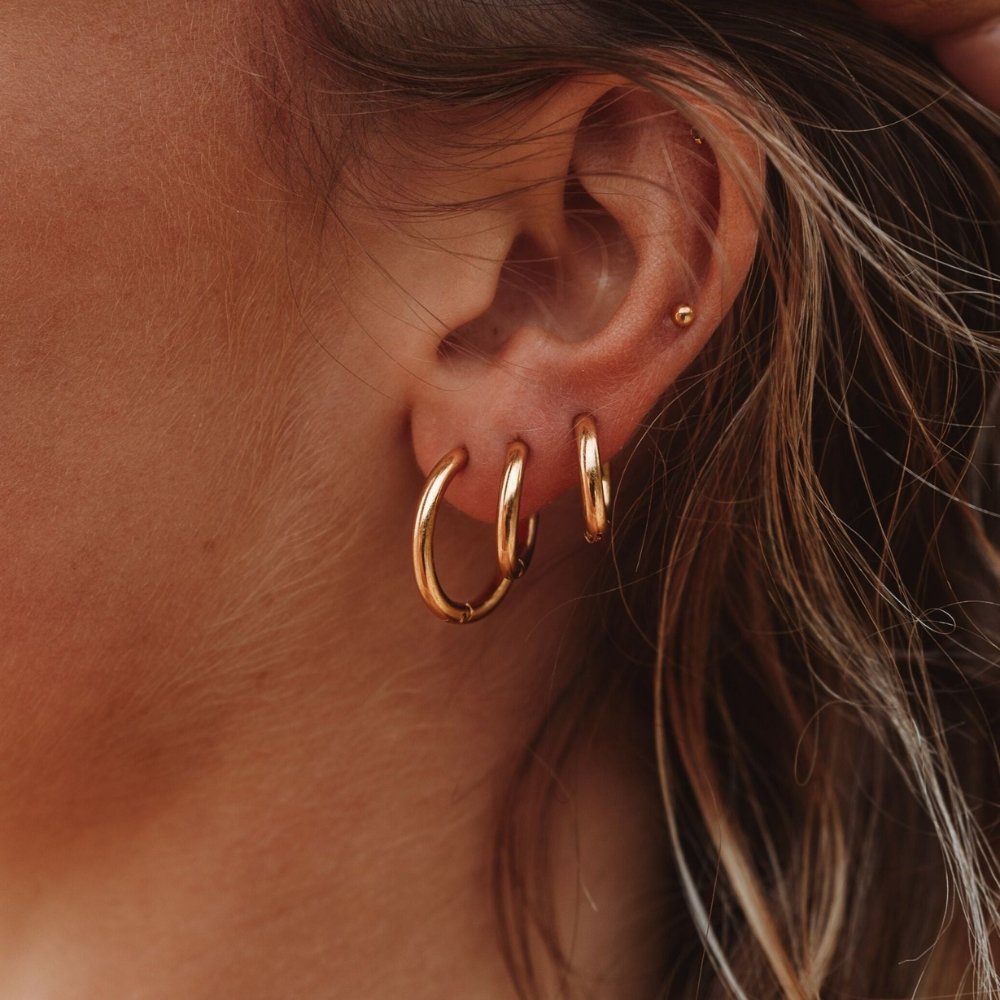 Polished Trio Hoop Earrings Margot