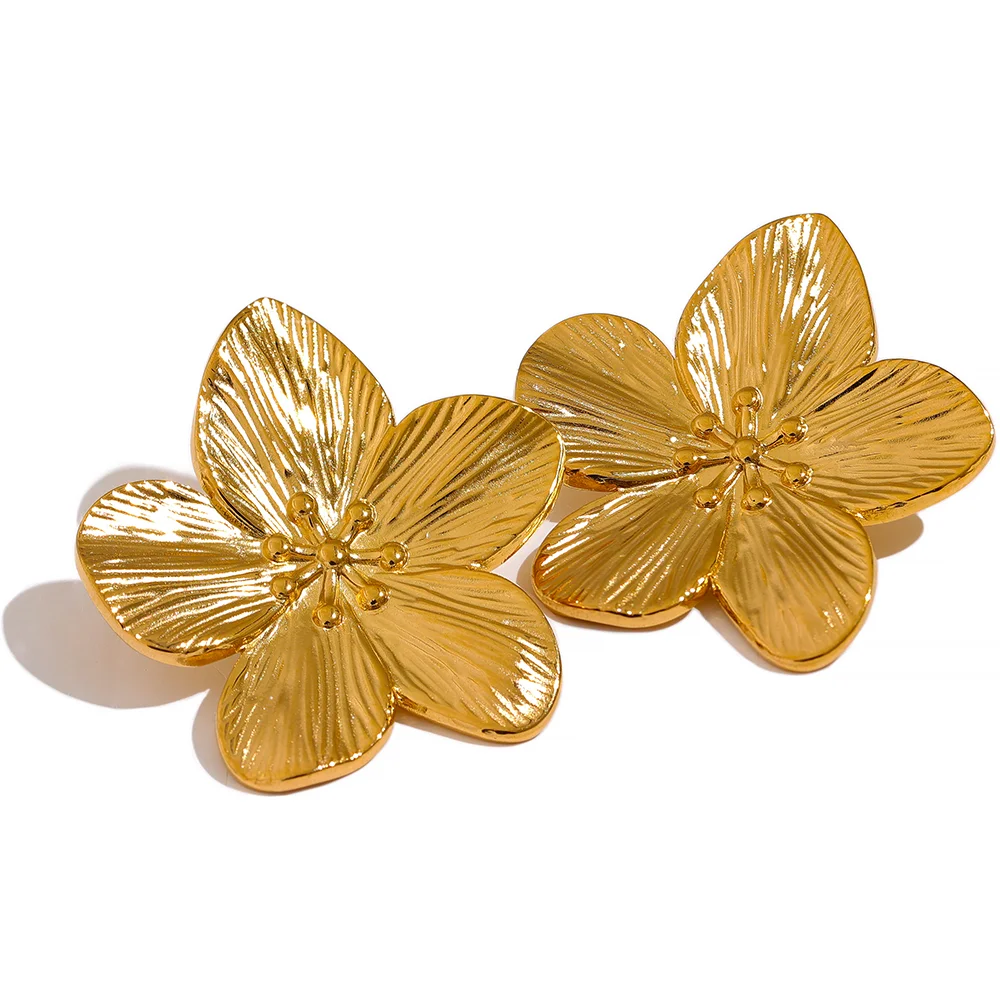 Radiant Gold Flower Earrings Margot