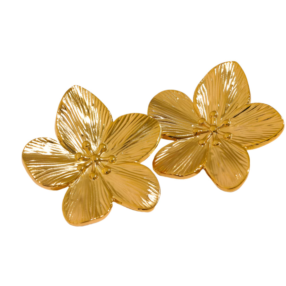 Radiant Gold Flower Earrings Margot