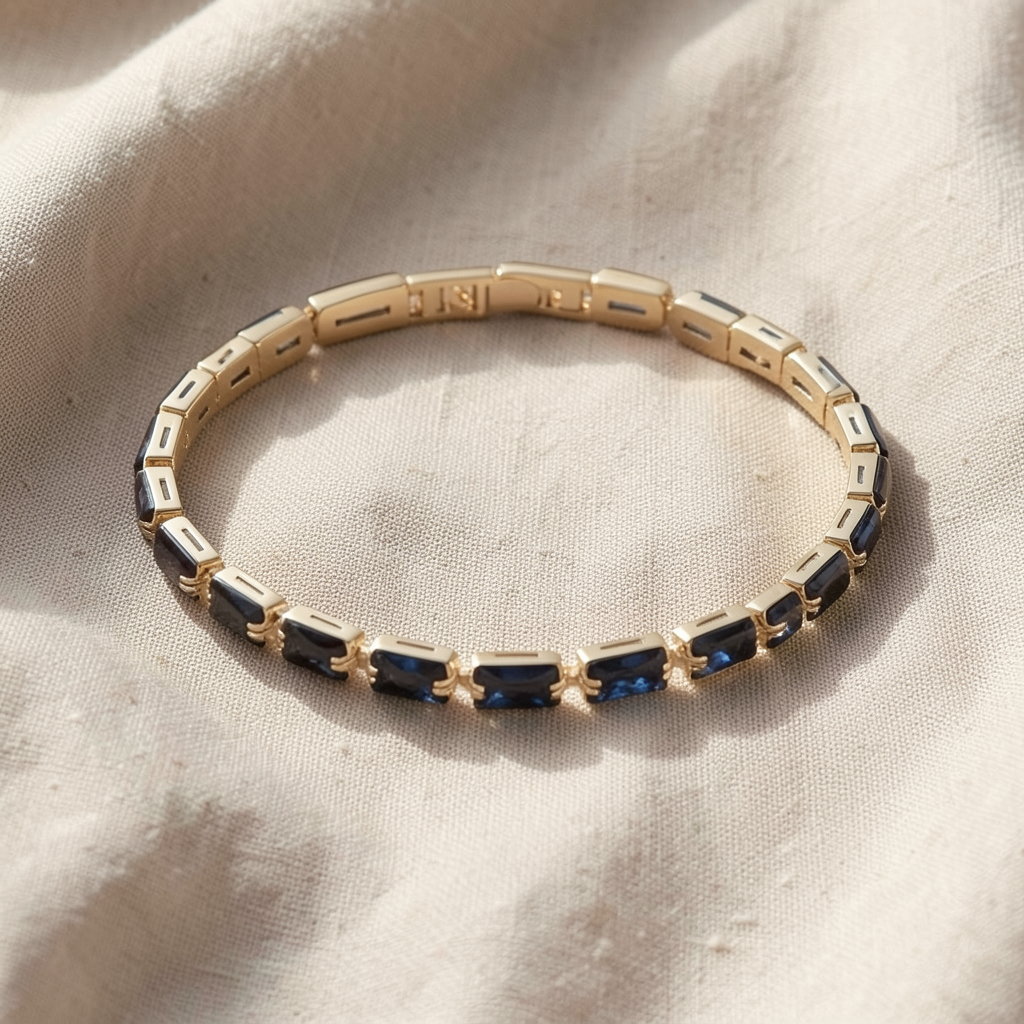 Sapphire Blue Bracelet Silver Margot