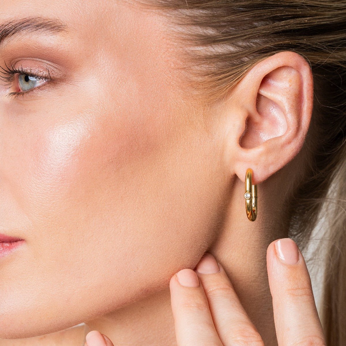 Shine Gold Hoop Earrings Margot