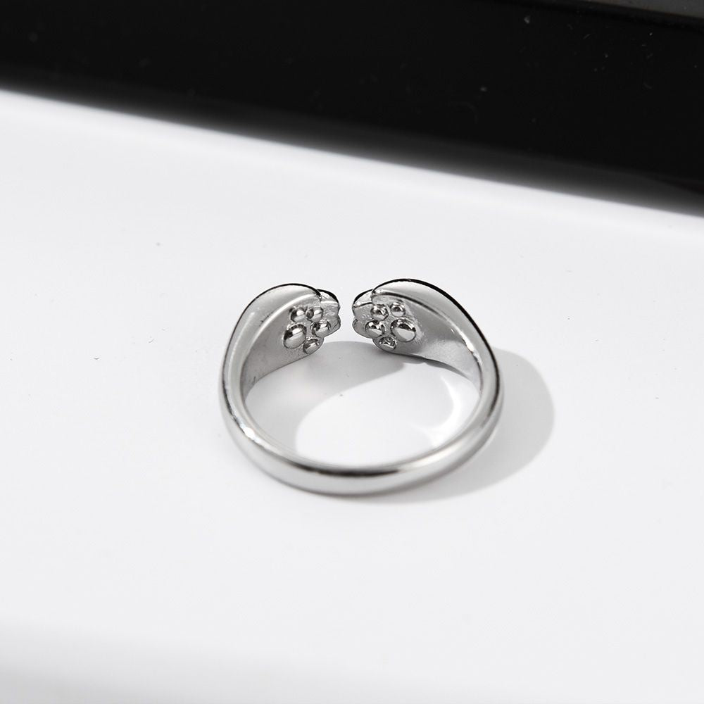 Silver Cat Paw Ring Margot