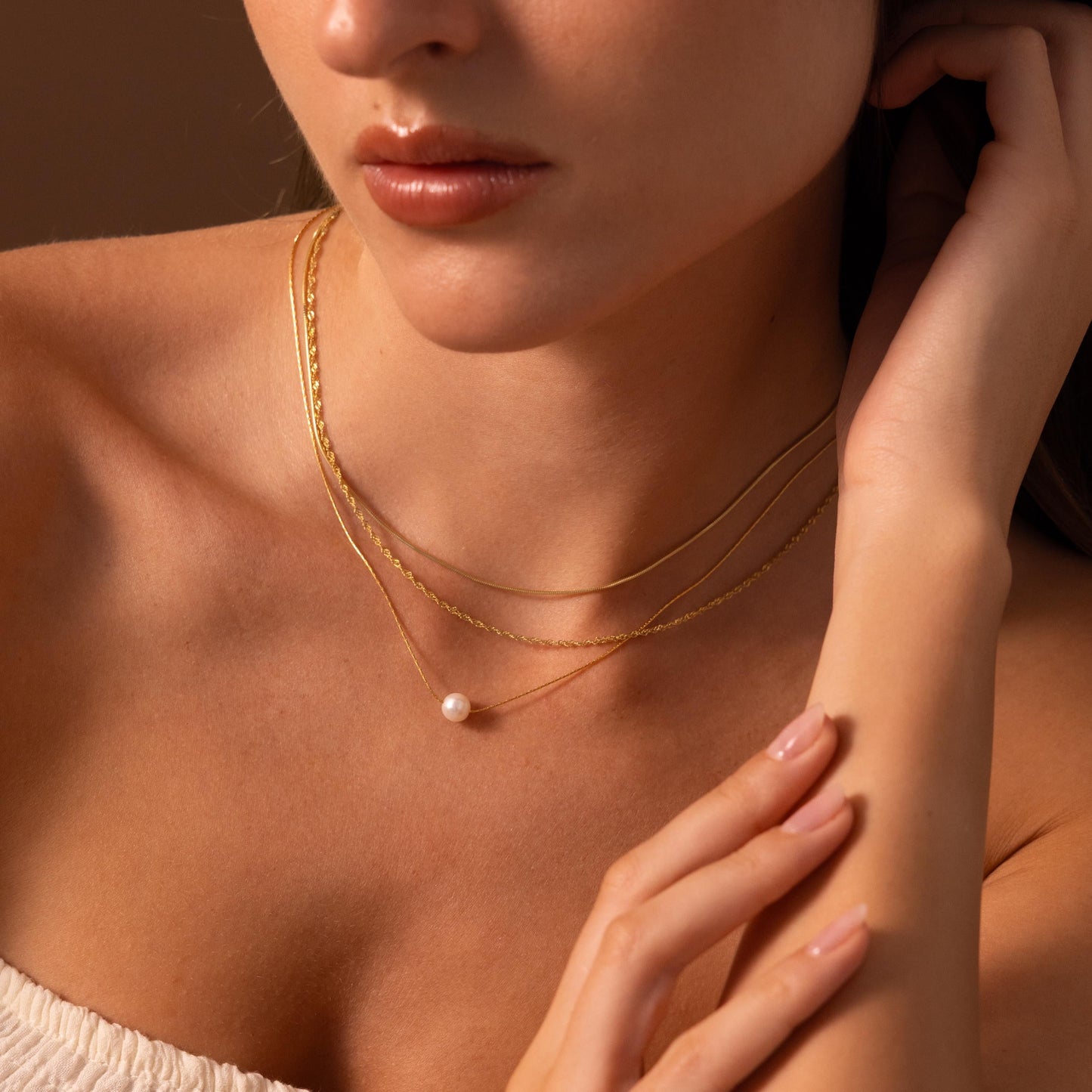 Simple Pearl Necklace Margot