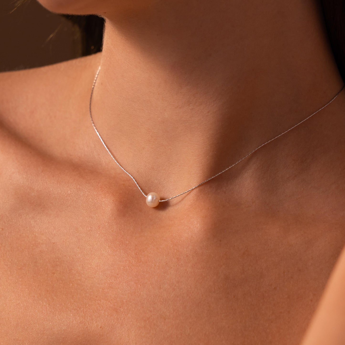 Simple Pearl Necklace Margot