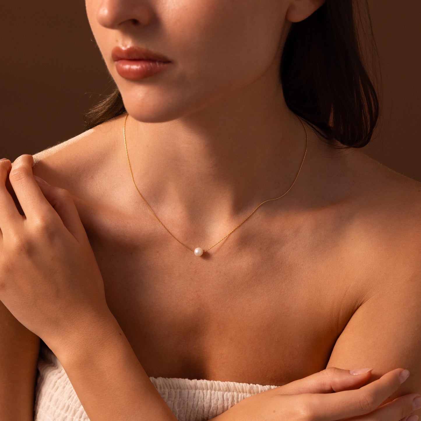 Simple Pearl Necklace Margot