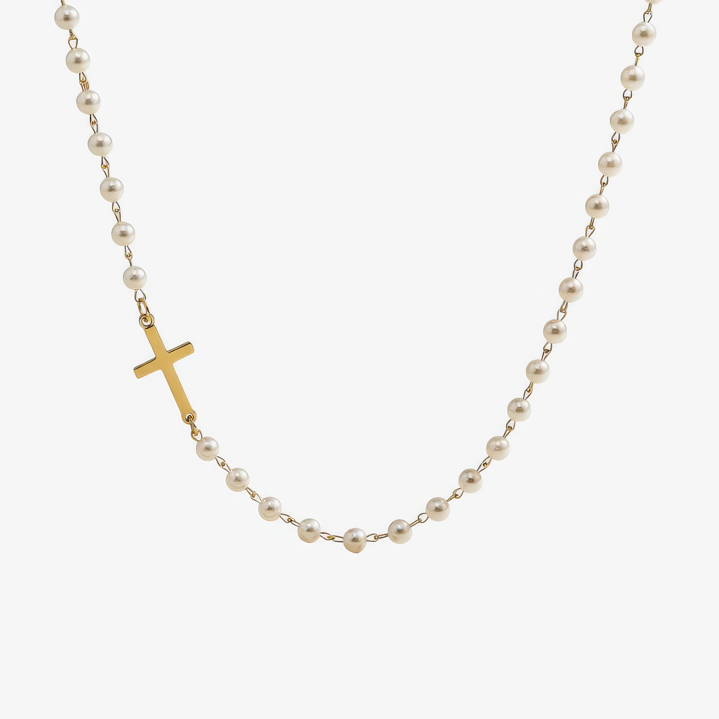 Sleek Gold Cross Necklace Margot