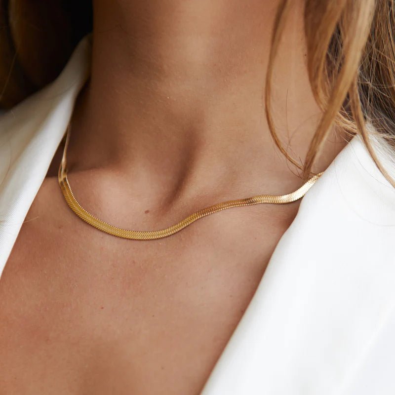 Sleek Snake Mesh Necklace Margot