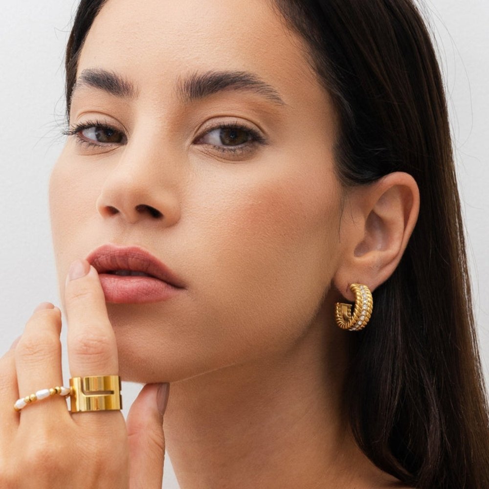 Small Gold Hoop Earrings Margot