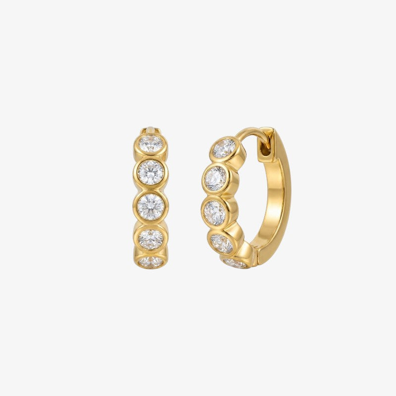 Small Gold Huggie Earrings Margot