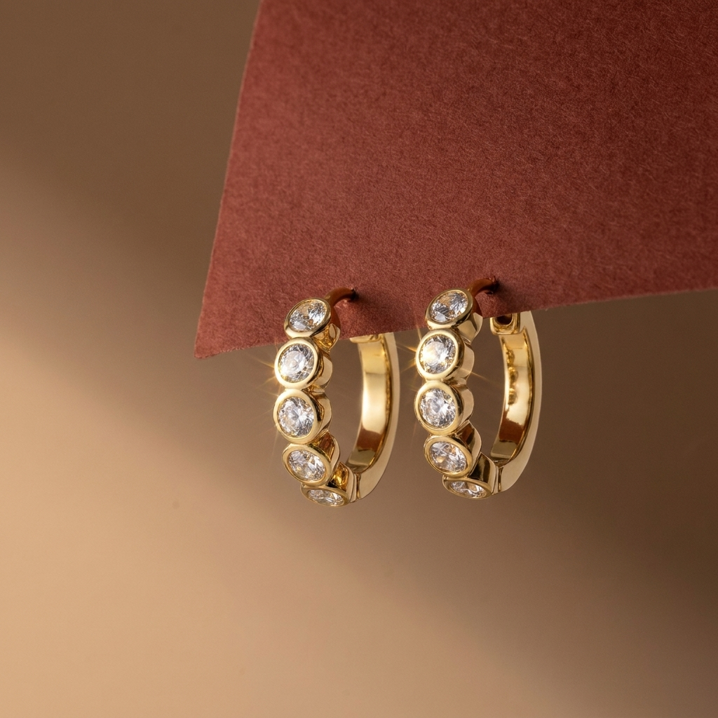 Small Gold Huggie Earrings Margot