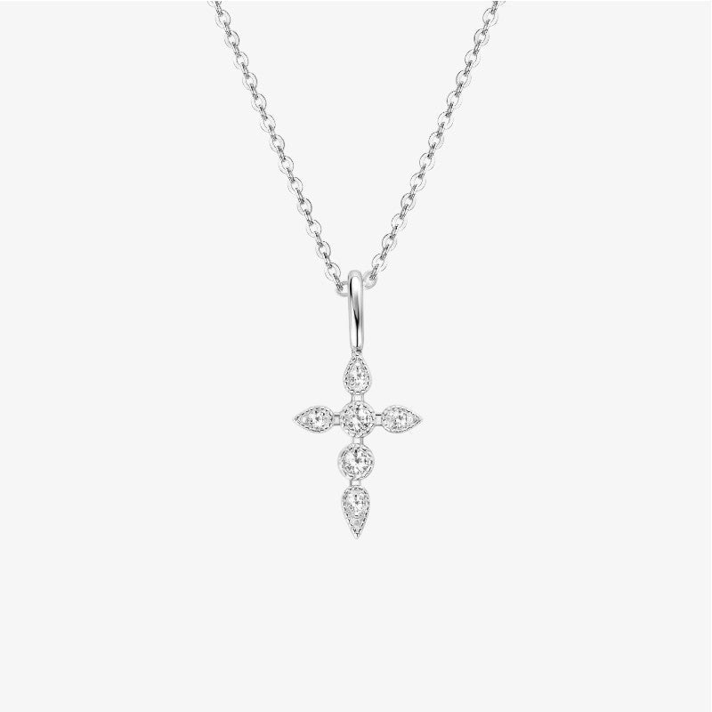 Sparkling Gold Cross Necklace Margot