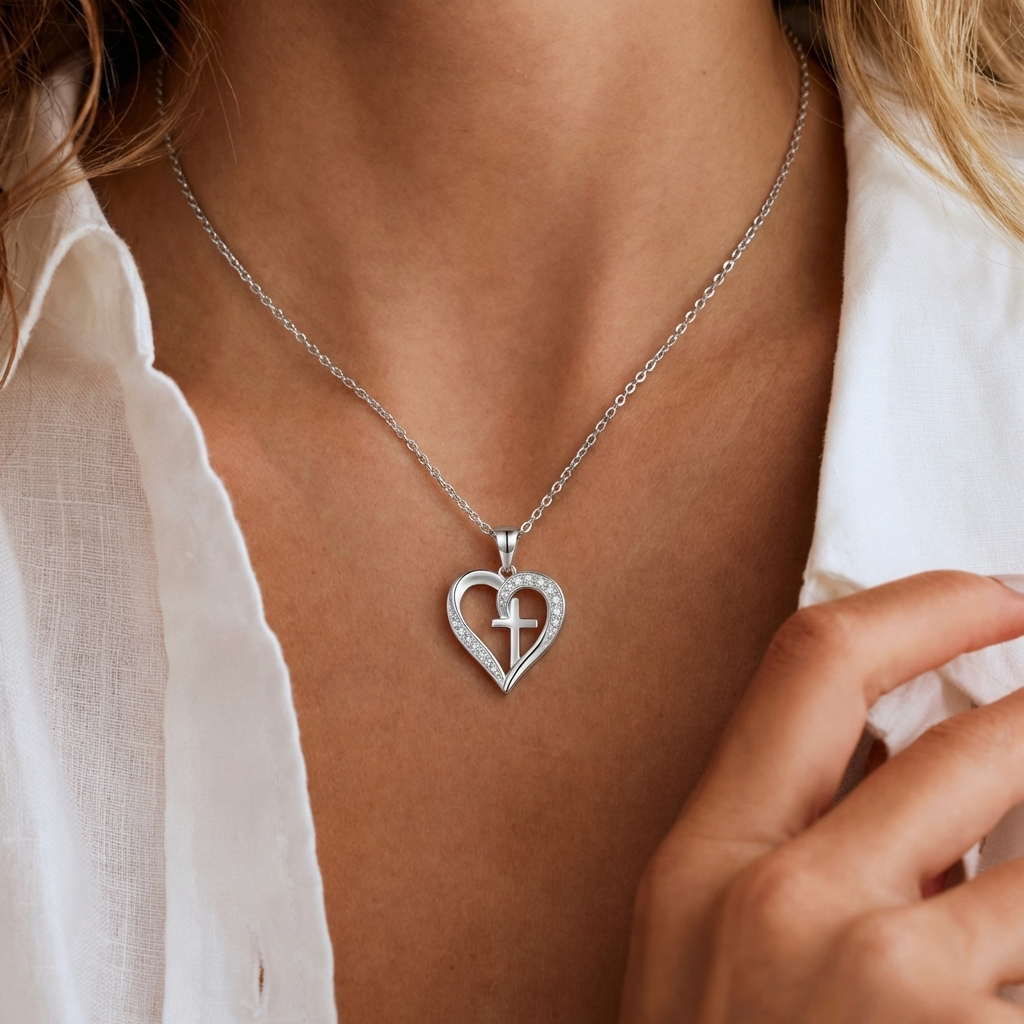 Sparkling Gold Cross Necklace Margot