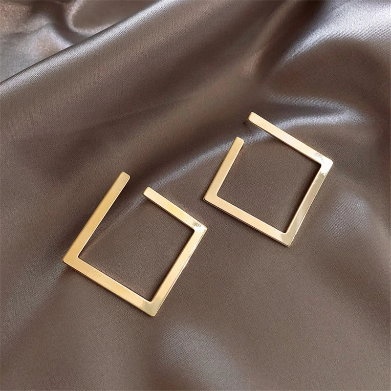 Square Gold Hoop Earrings Margot