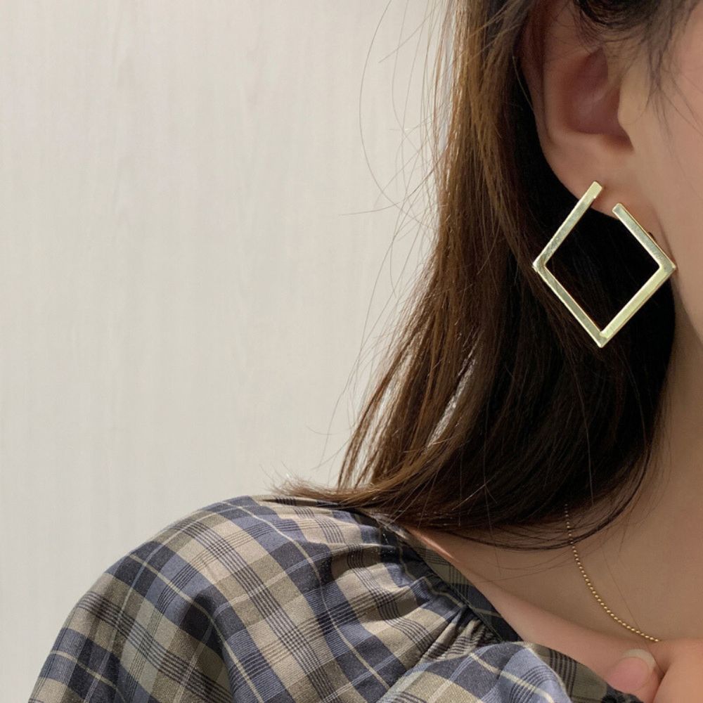 Square Gold Hoop Earrings Margot