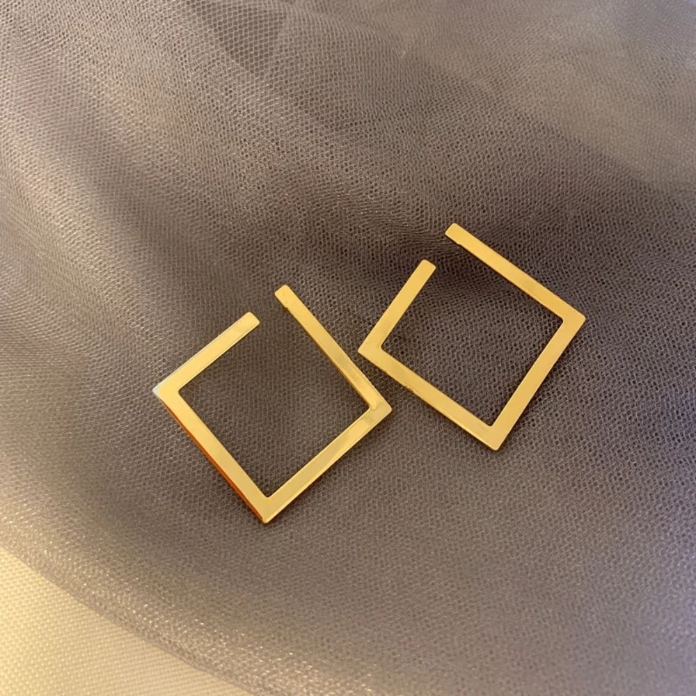 Square Gold Hoop Earrings Margot