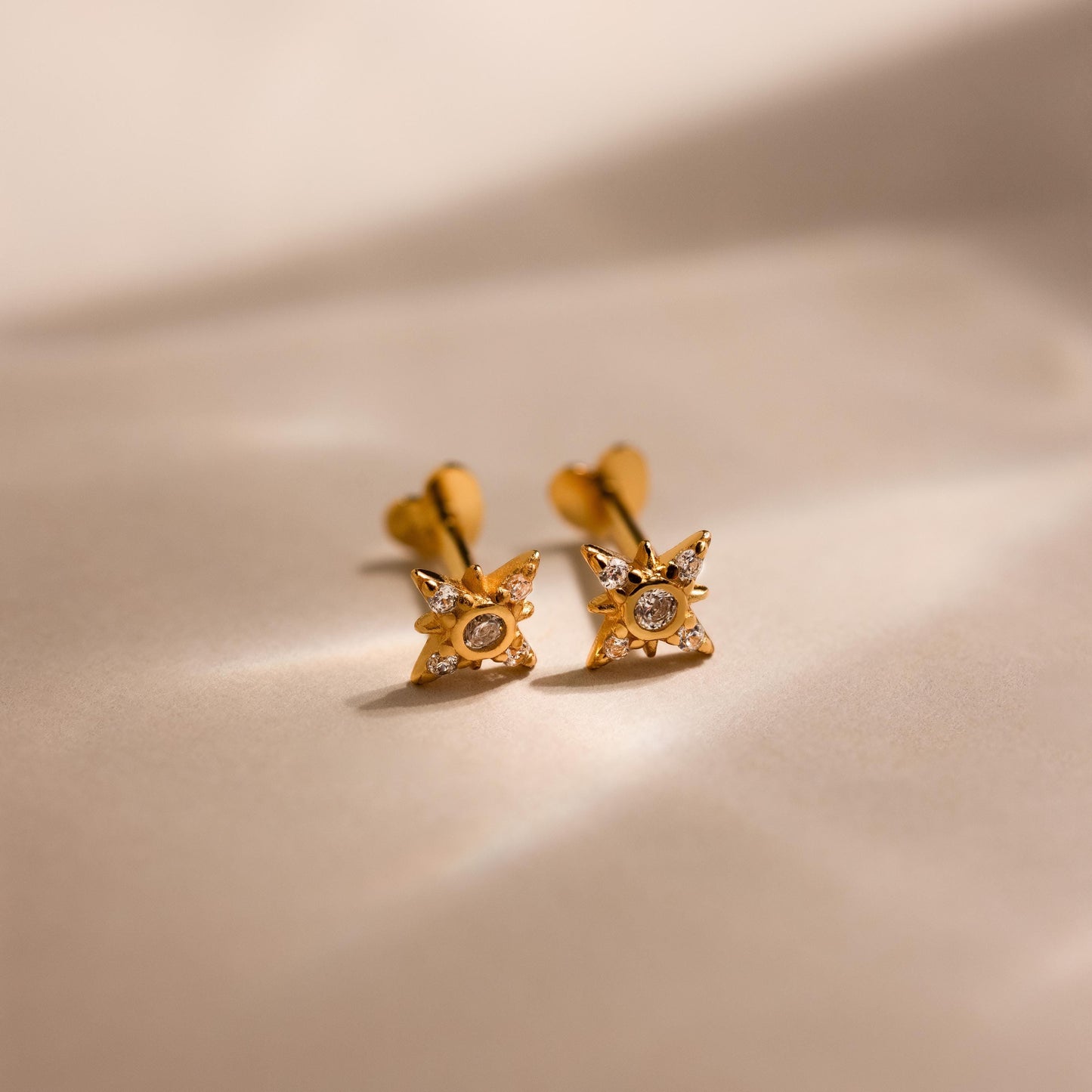 Starburst Flat Back Studs Earrings Margot