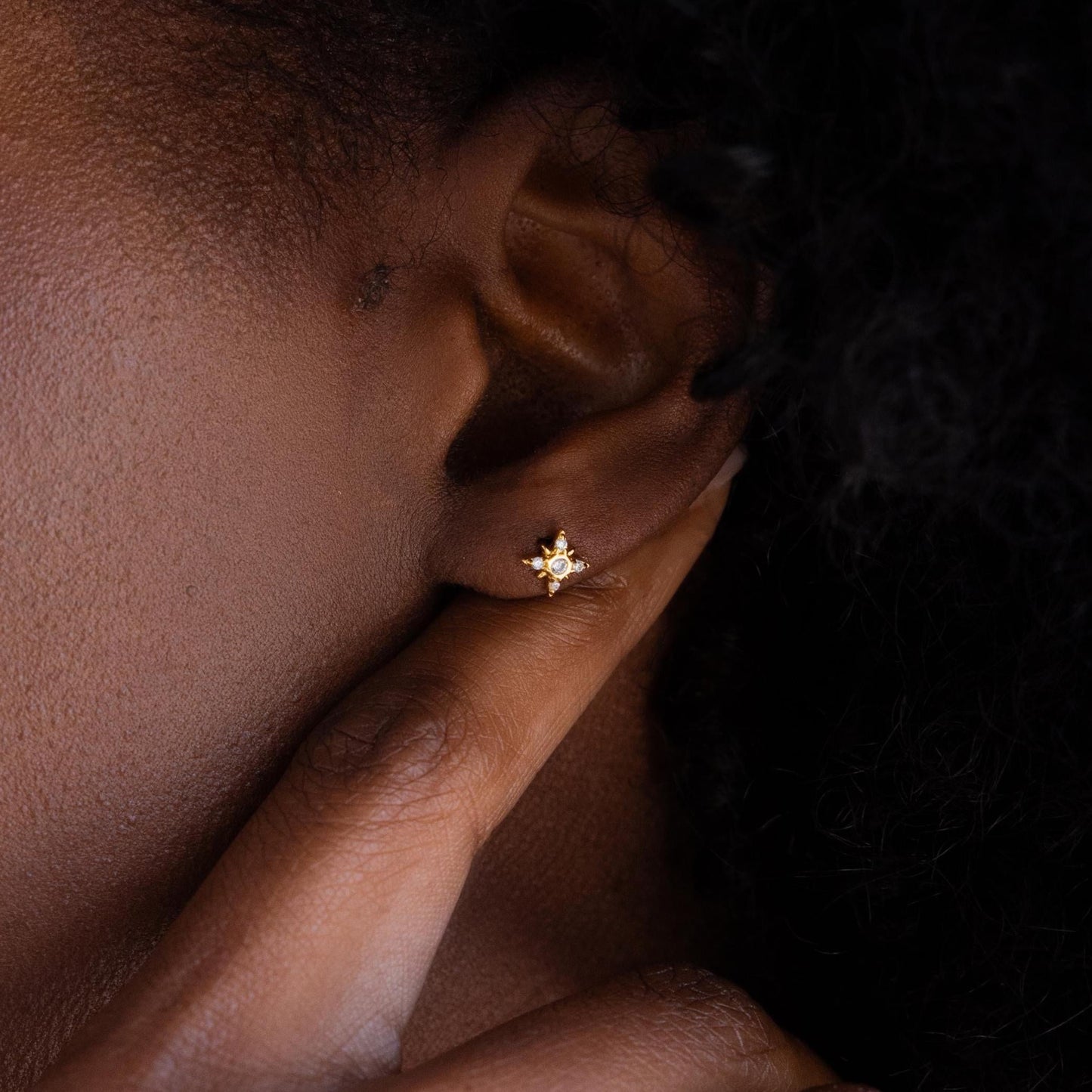 Starburst Flat Back Studs Earrings Margot