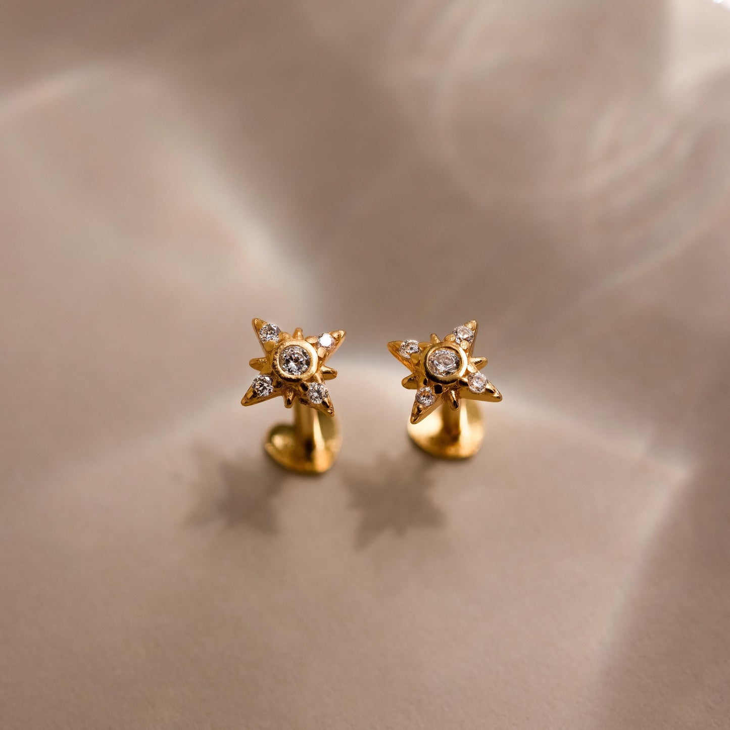 Starburst Flat Back Studs Earrings Margot