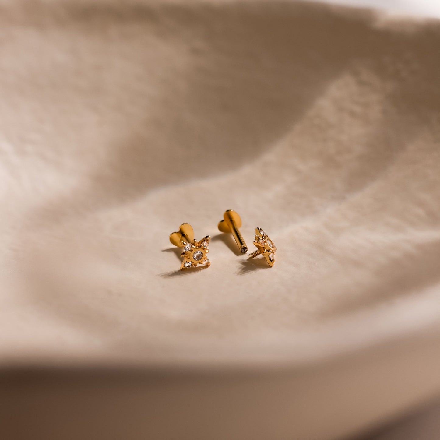 Starburst Flat Back Studs Earrings Margot