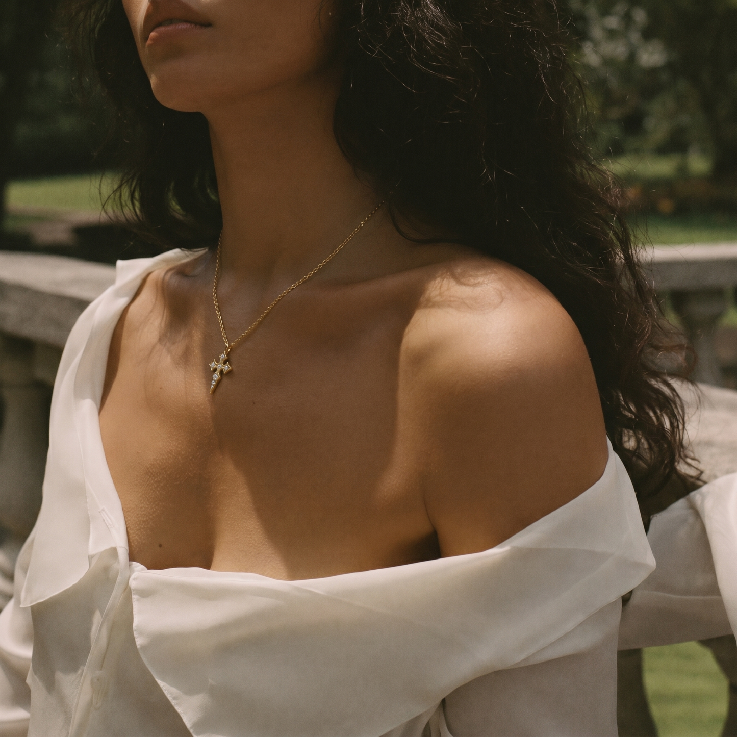 Sword-Shaped Gold Necklace Margot