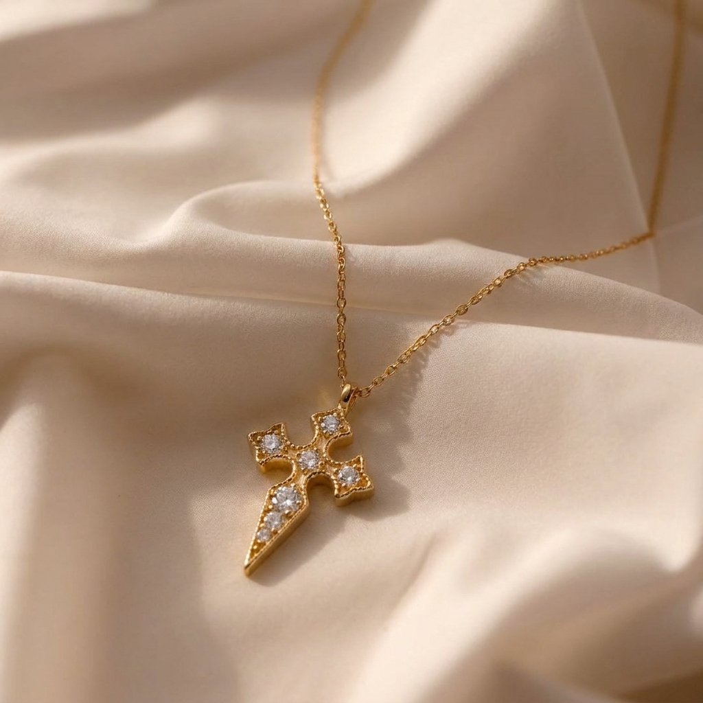 Sword-Shaped Gold Necklace Margot