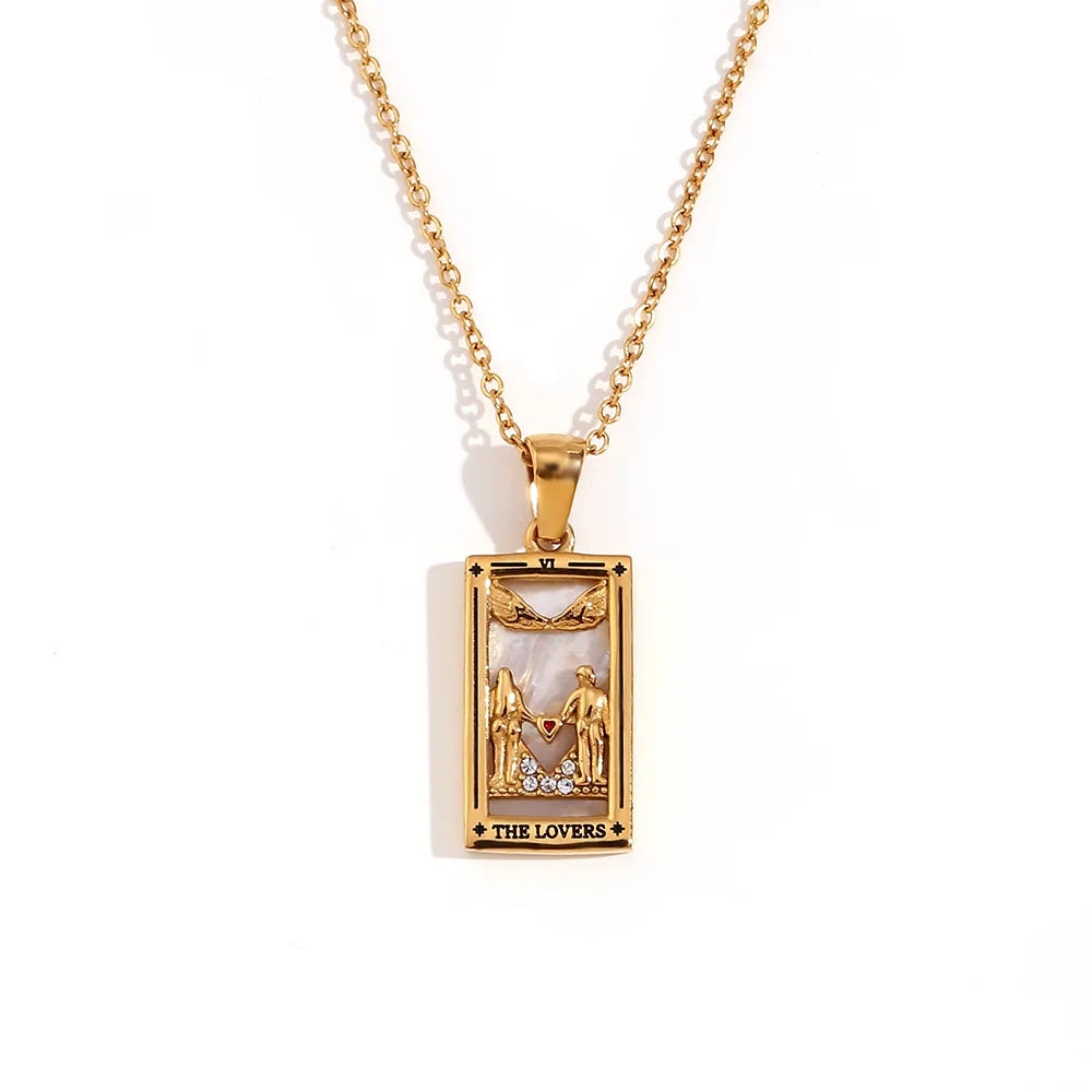 Tarot Card Gold Necklace Margot