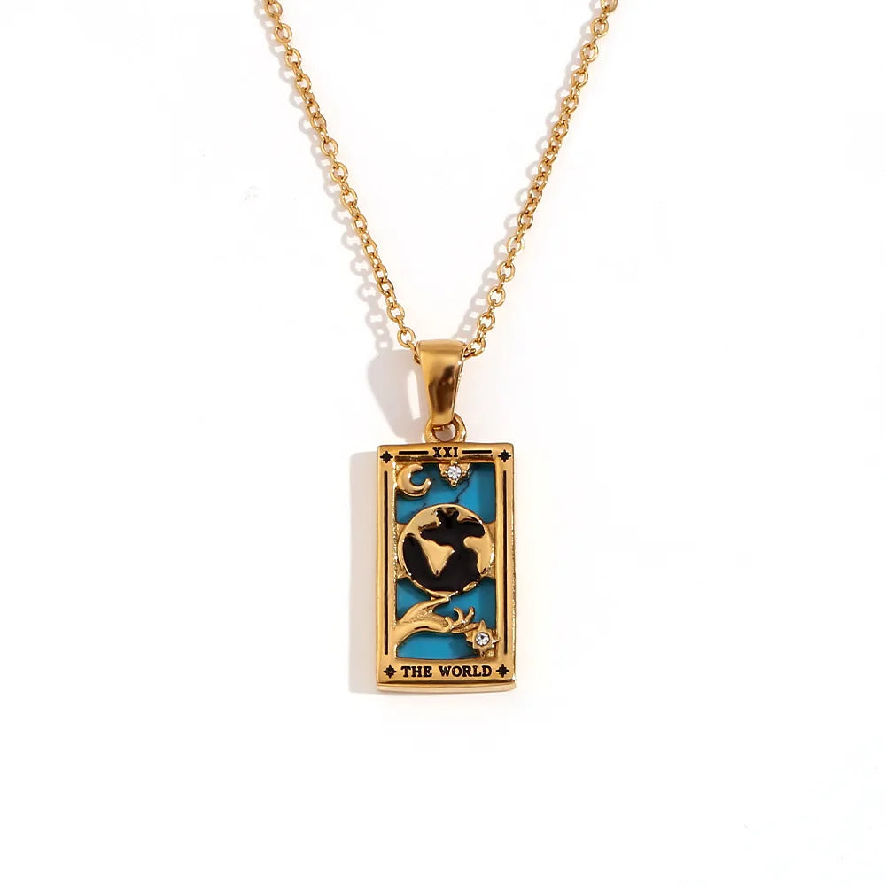 Tarot Card Gold Necklace Margot