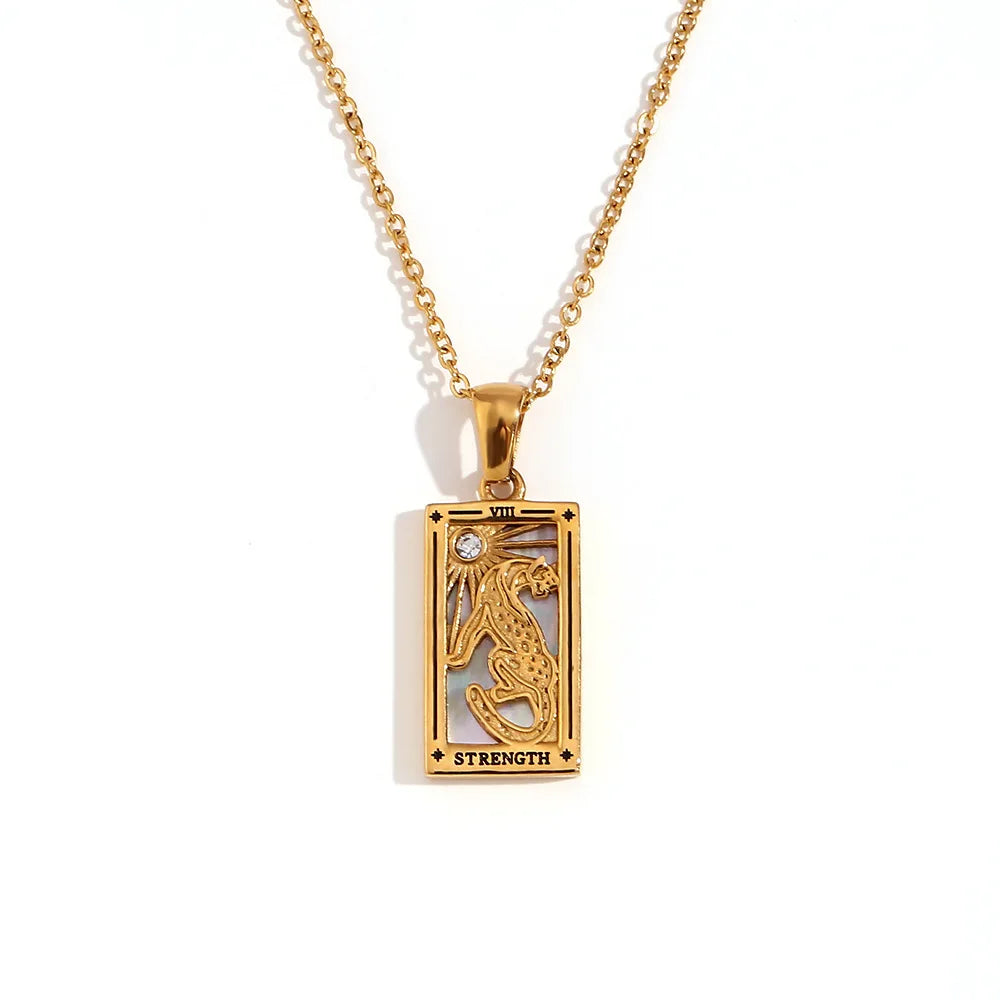 Tarot Card Gold Necklace Margot