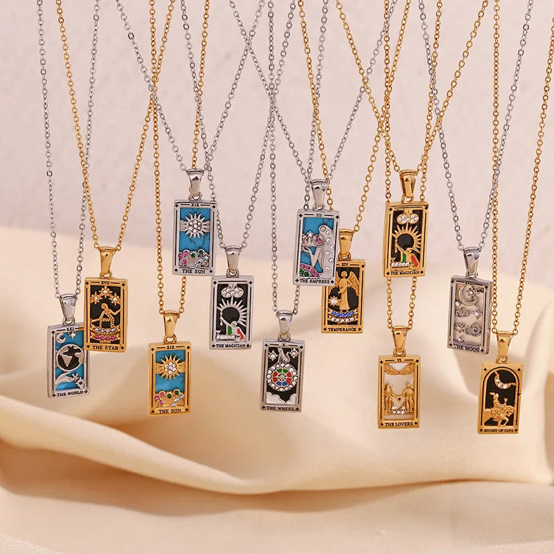 Tarot Card Gold Necklace Margot