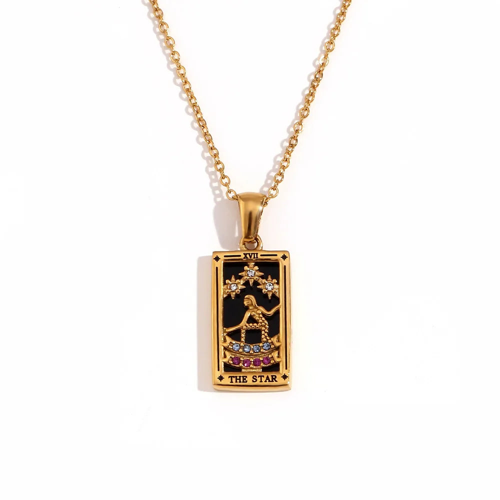 Tarot Card Gold Necklace Margot