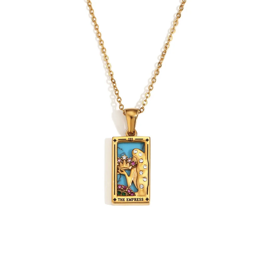 Tarot Card Gold Necklace Margot