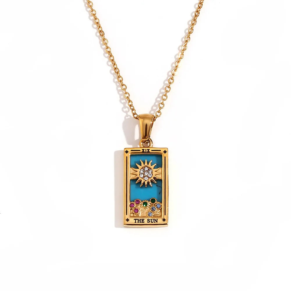 Tarot Card Gold Necklace Margot