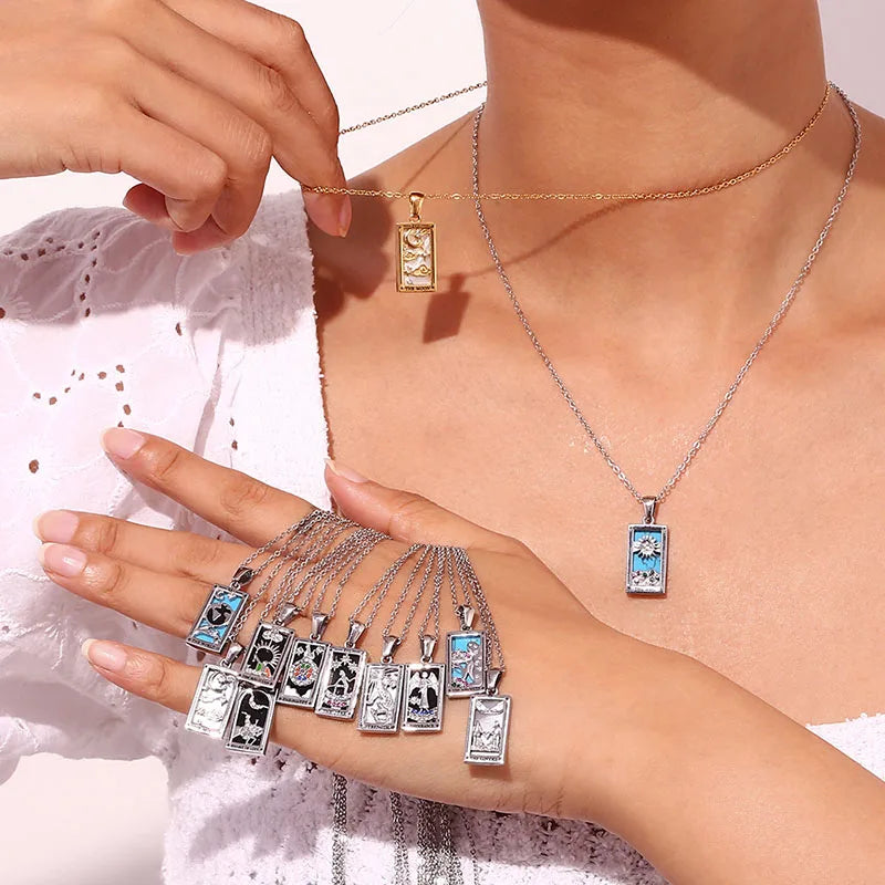 Tarot Card Gold Necklace Margot