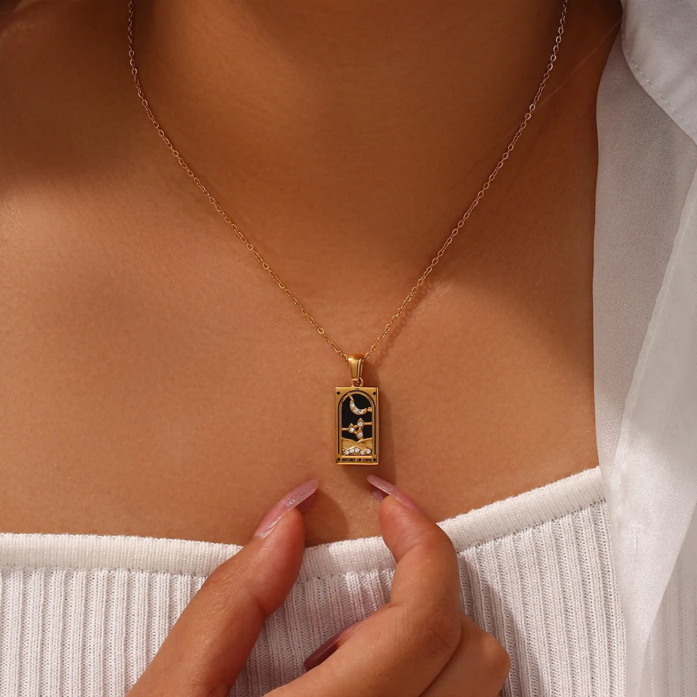Tarot Card Gold Necklace Margot