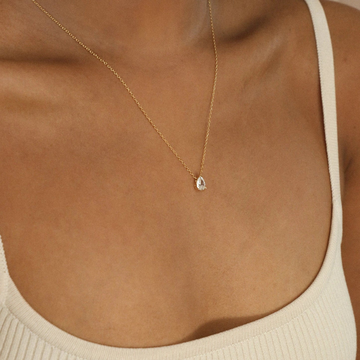 Teardrop Diamond Necklace Margot