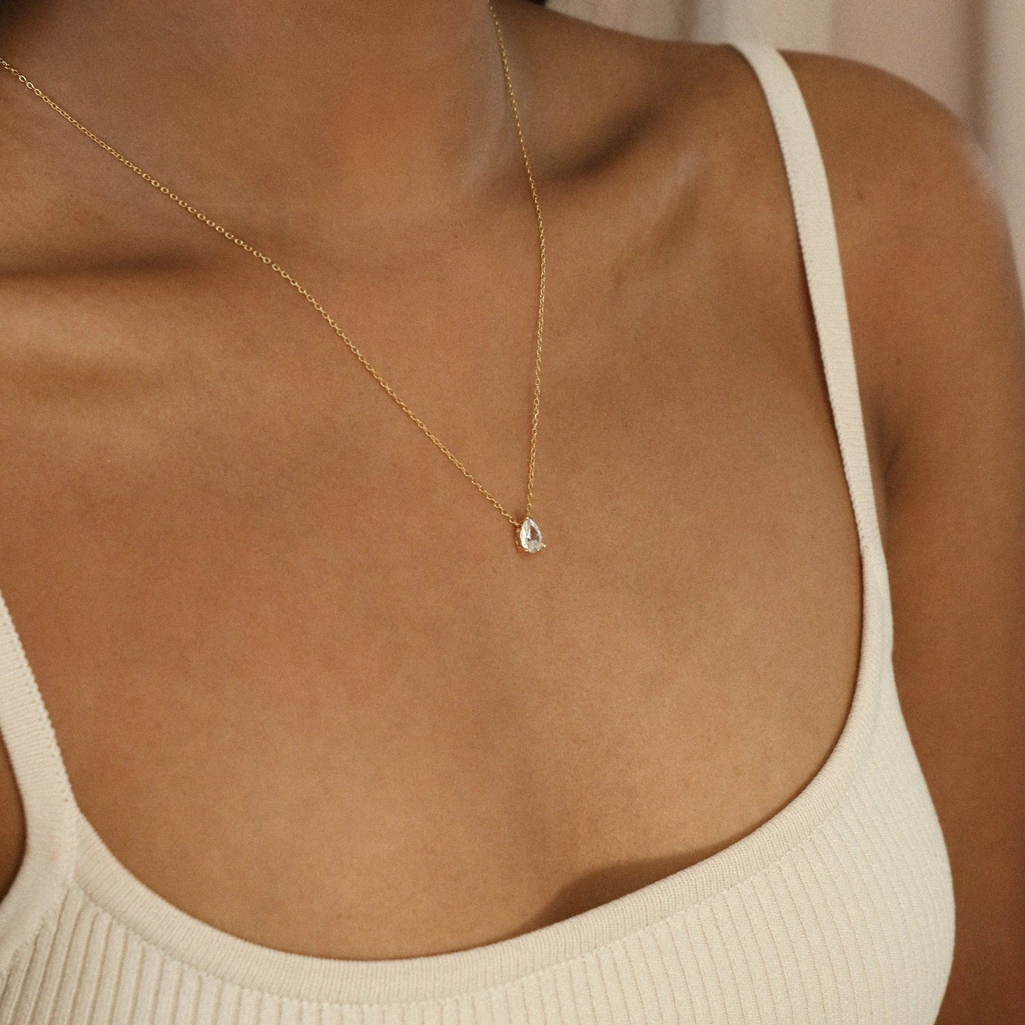 Teardrop Diamond Necklace Margot