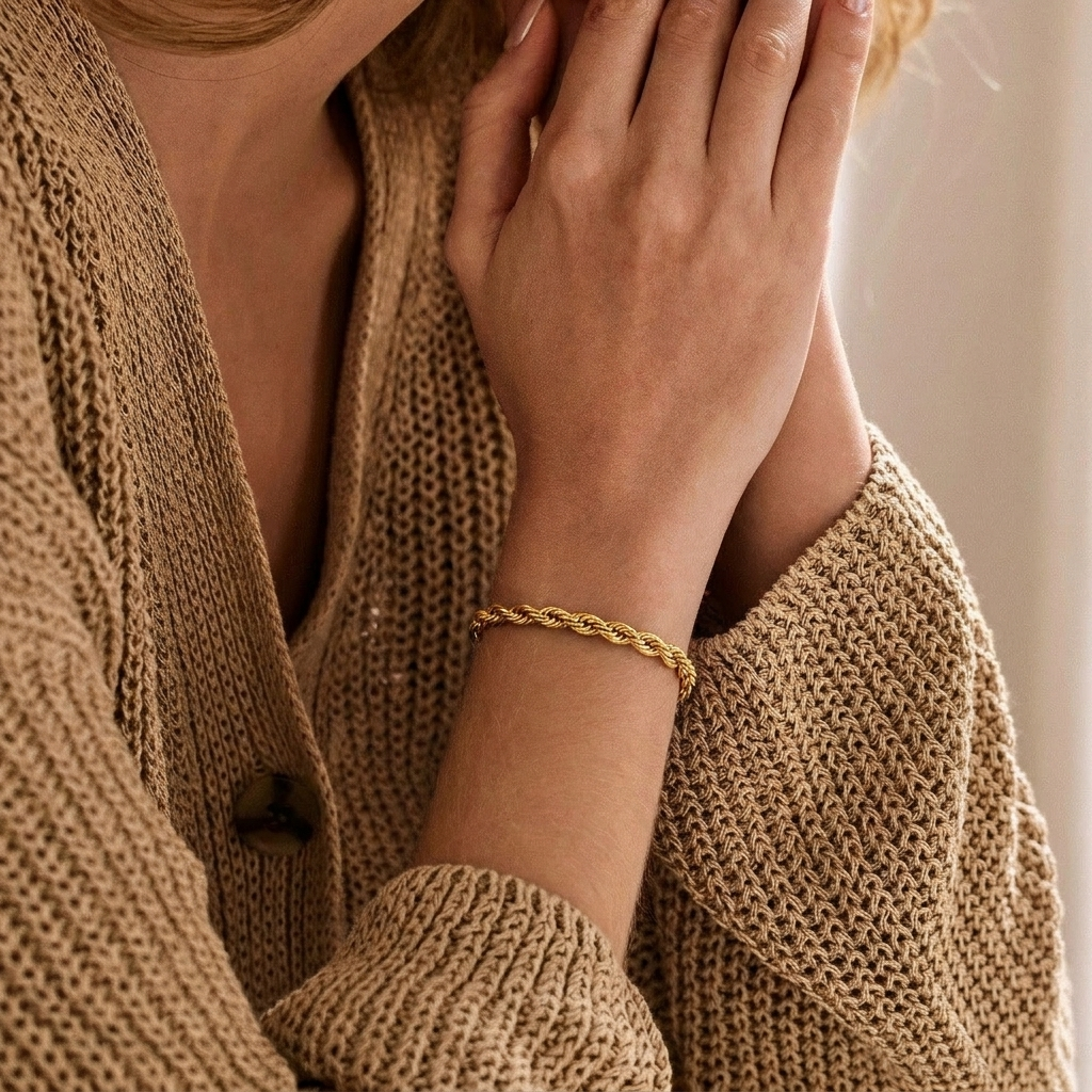 Textured Gold Bracelet Margot