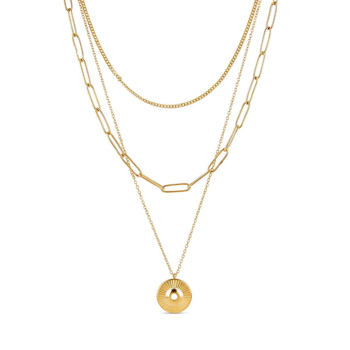 Textured Gold Necklace Margot