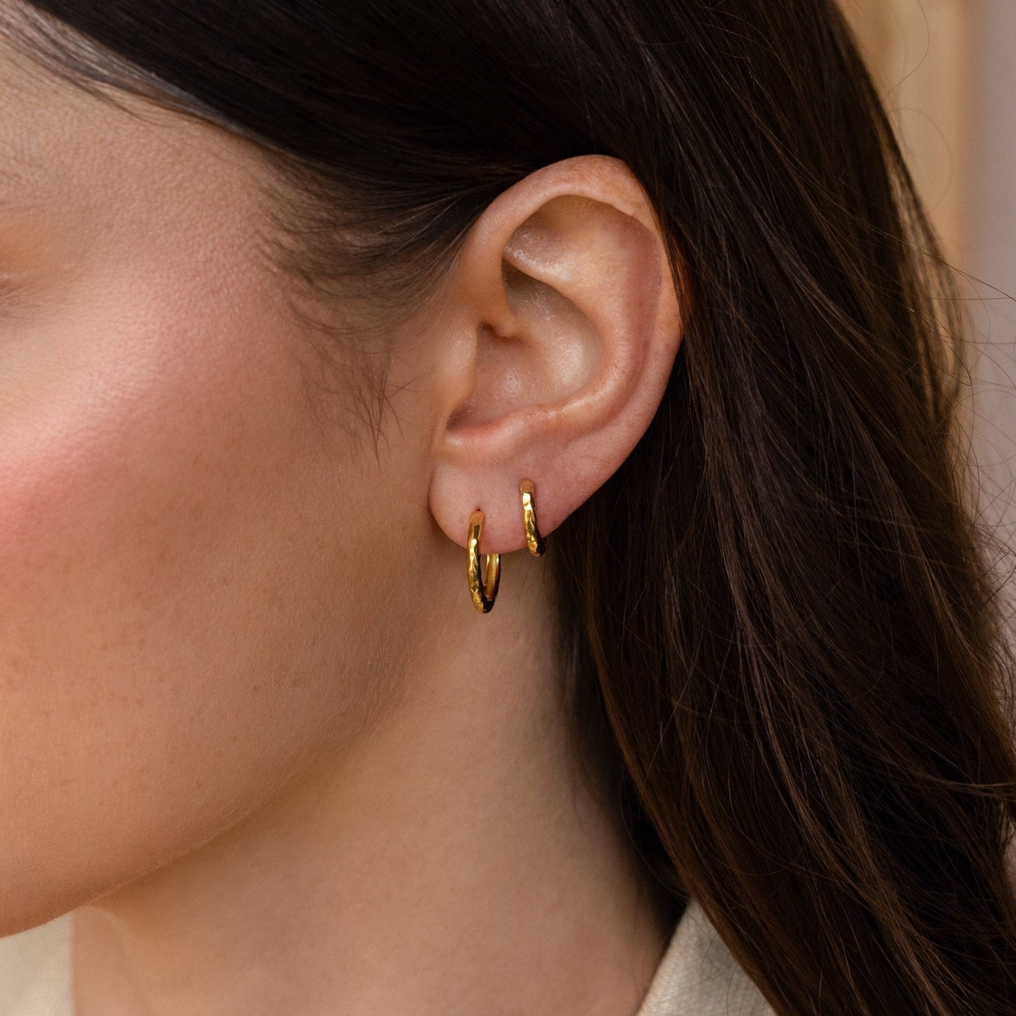 Textured Hoop Earrings Margot