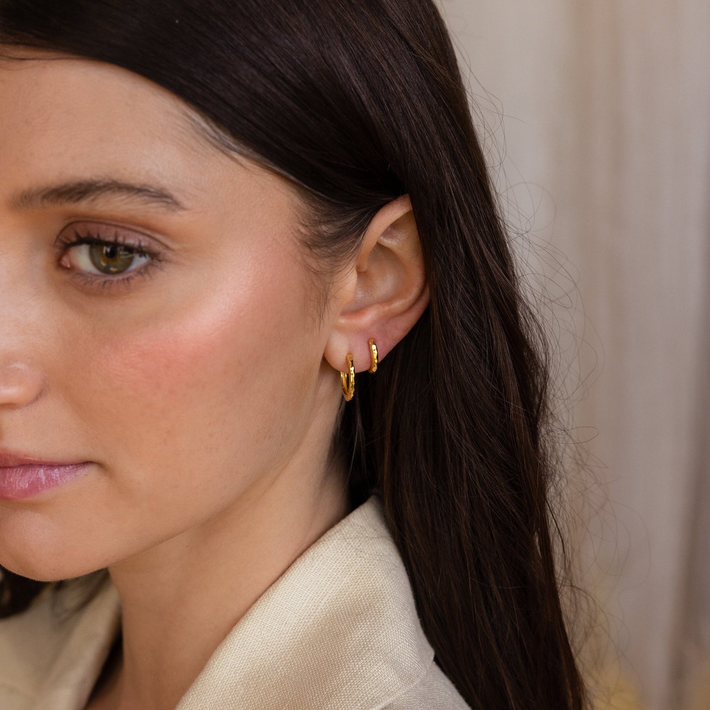 Textured Hoop Earrings Margot