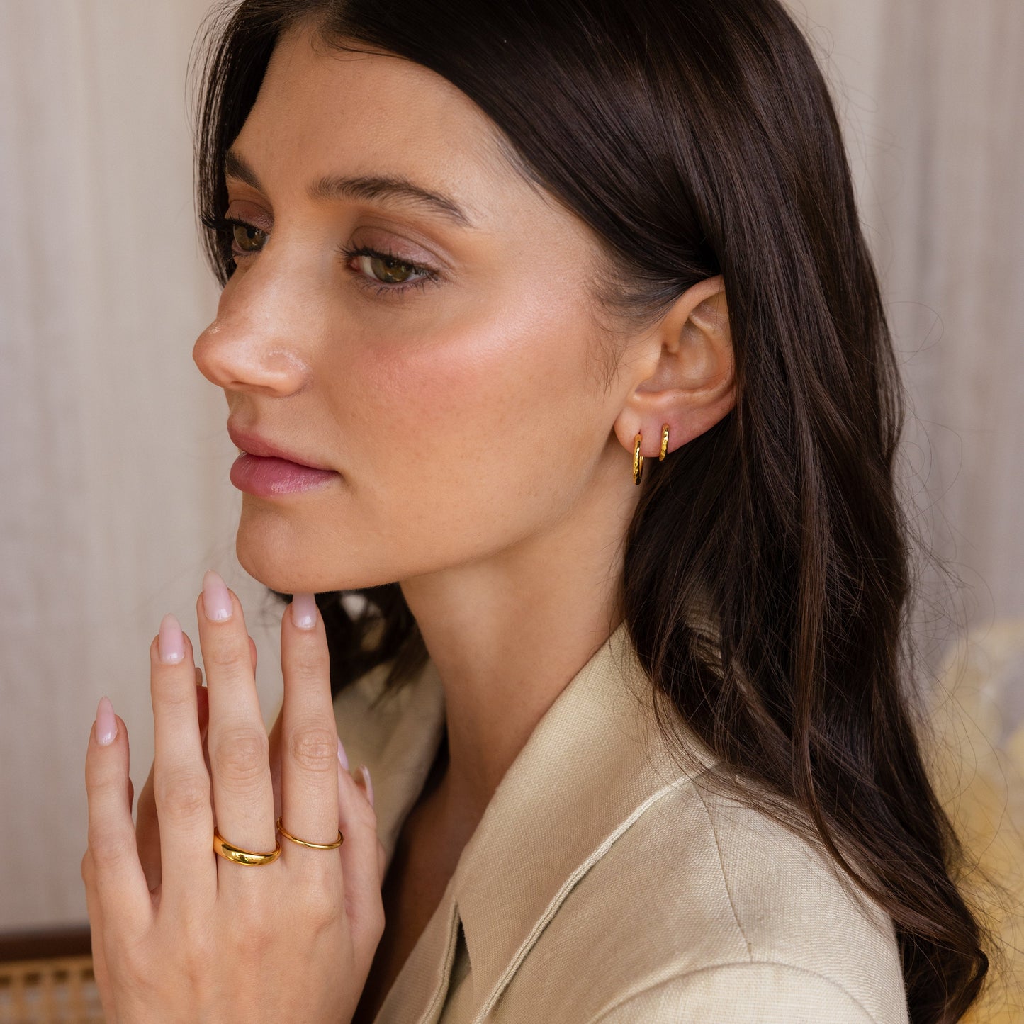 Textured Hoop Earrings Margot