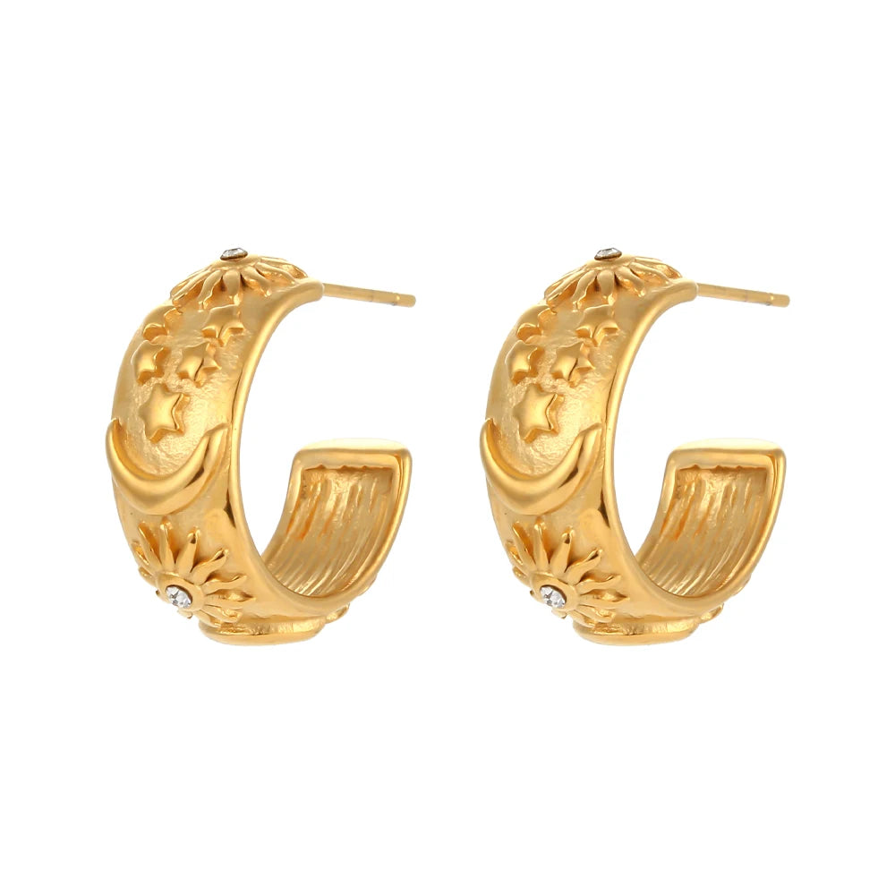Trendy Star Silver Earrings Margot