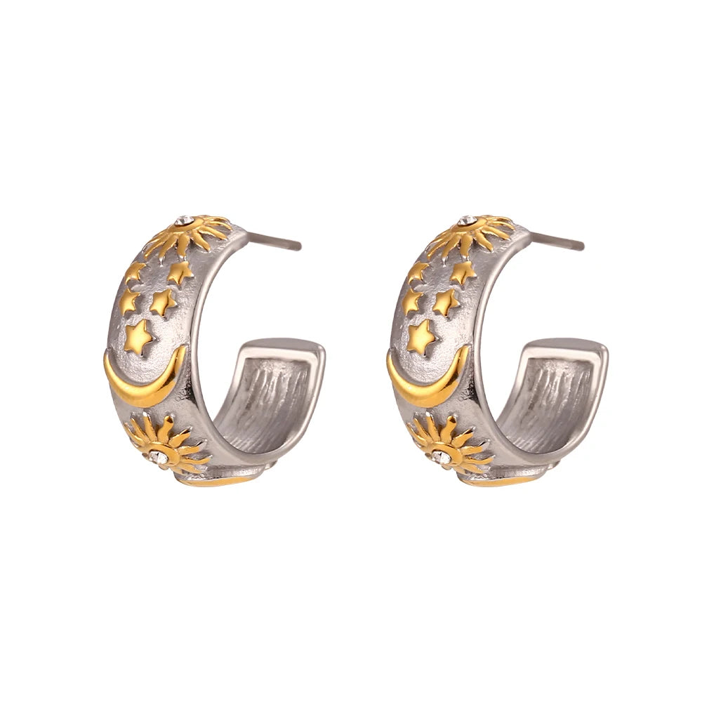 Trendy Star Silver Earrings Margot