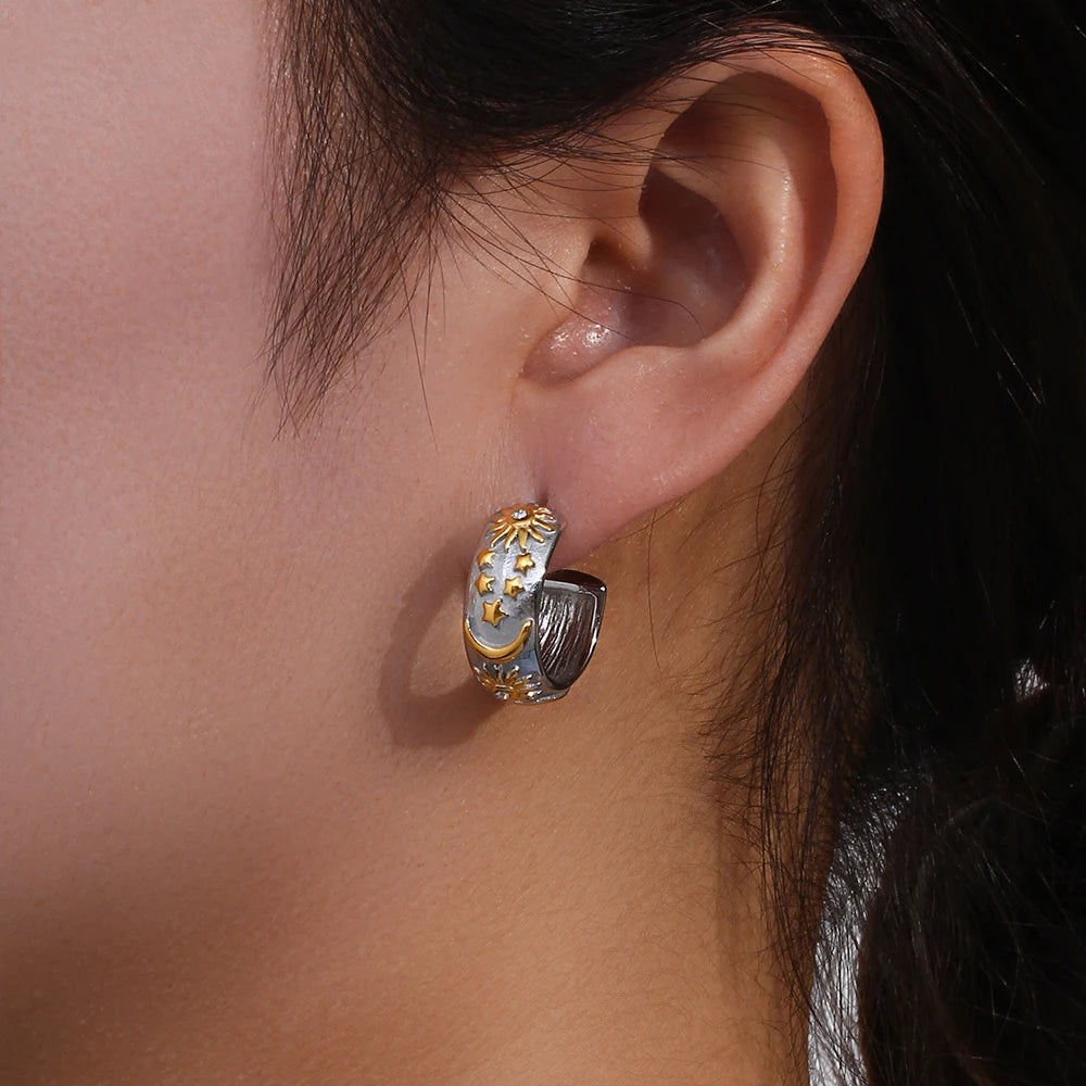Trendy Star Silver Earrings Margot